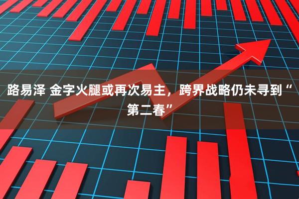 路易泽 金字火腿或再次易主，跨界战略仍未寻到“第二春”