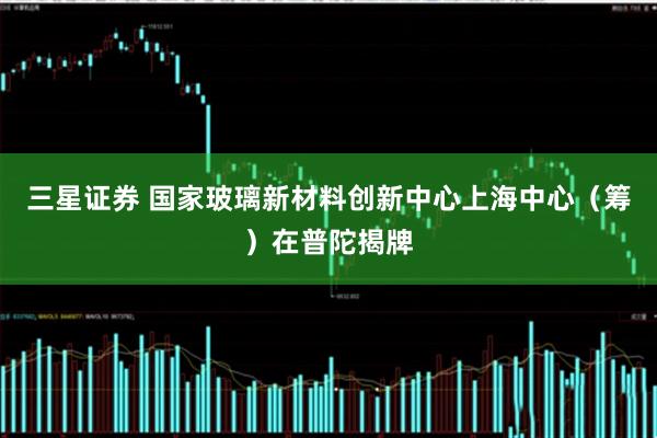 三星证券 国家玻璃新材料创新中心上海中心(筹)在普陀揭牌